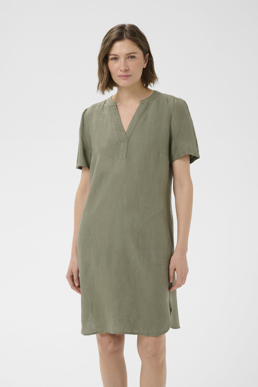 AMINASE LINEN BLEND DRESS (VETIVER) - PART TWO