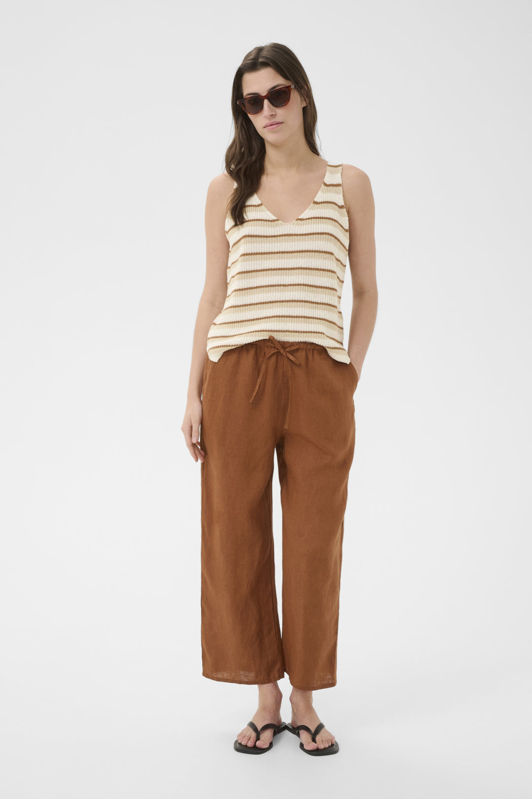 REBECCA TANK TOP (FRENCH OAK STRIPE) - PART TWO