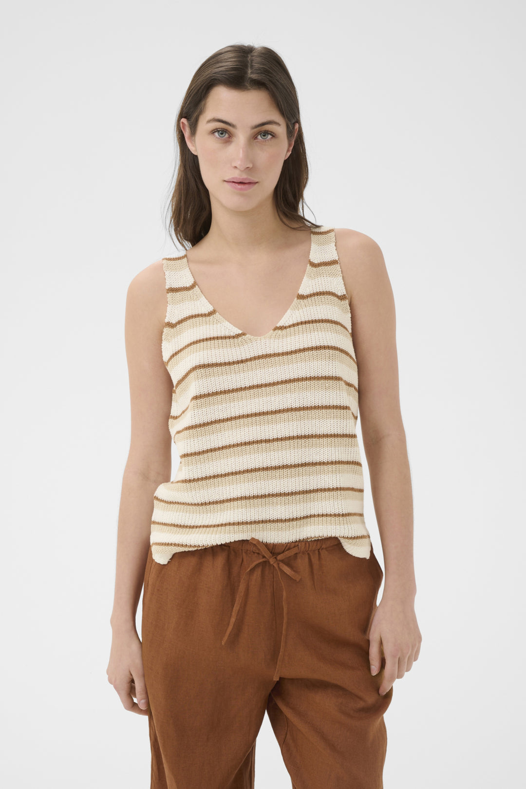 REBECCA TANK TOP (FRENCH OAK STRIPE) - PART TWO