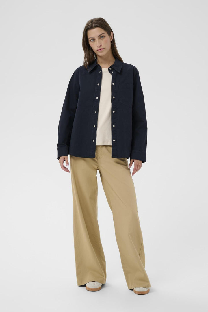 NAYLA SHIRT JACKET (DARK NAVY) - PART TWO