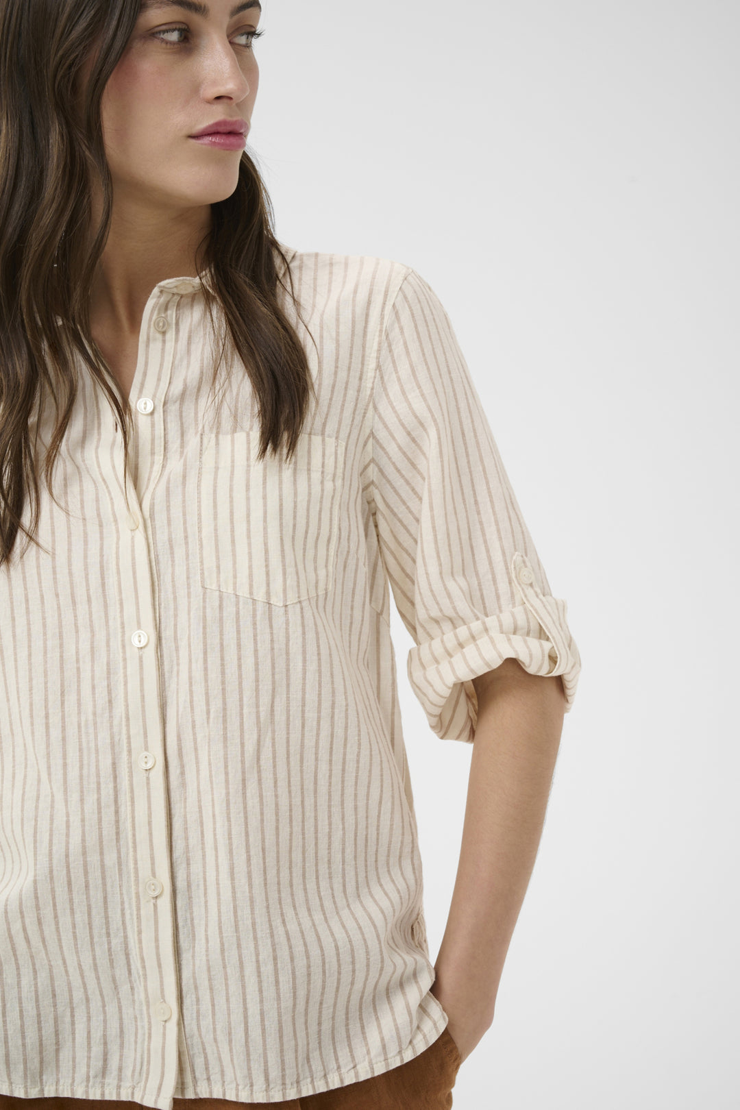 CINDIE SHIRT (NEUTRAL STRIPE) - PART TWO