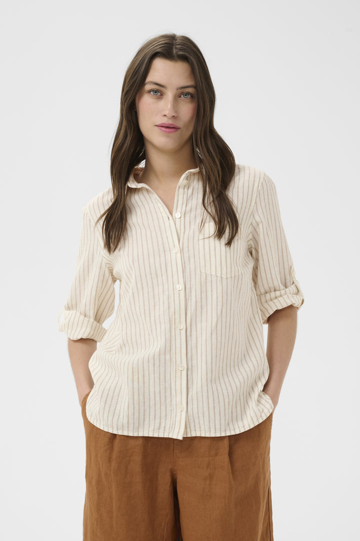 CINDIE SHIRT (NEUTRAL STRIPE) - PART TWO
