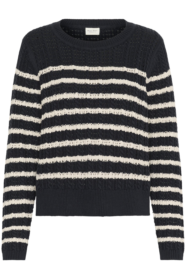 SELENIA STRIPED PULLOVER SWEATER - PART TWO