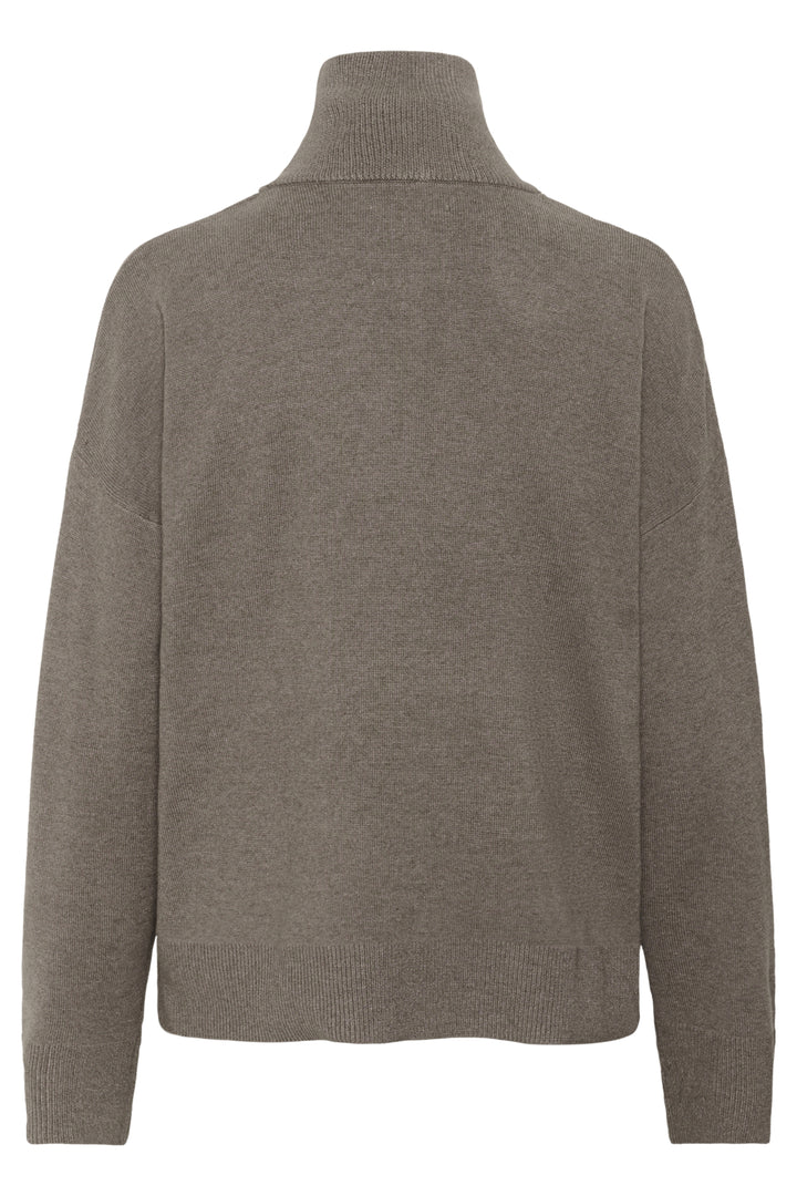SILVANA QUARTER ZIP (MINK MELANGE) - PART TWO