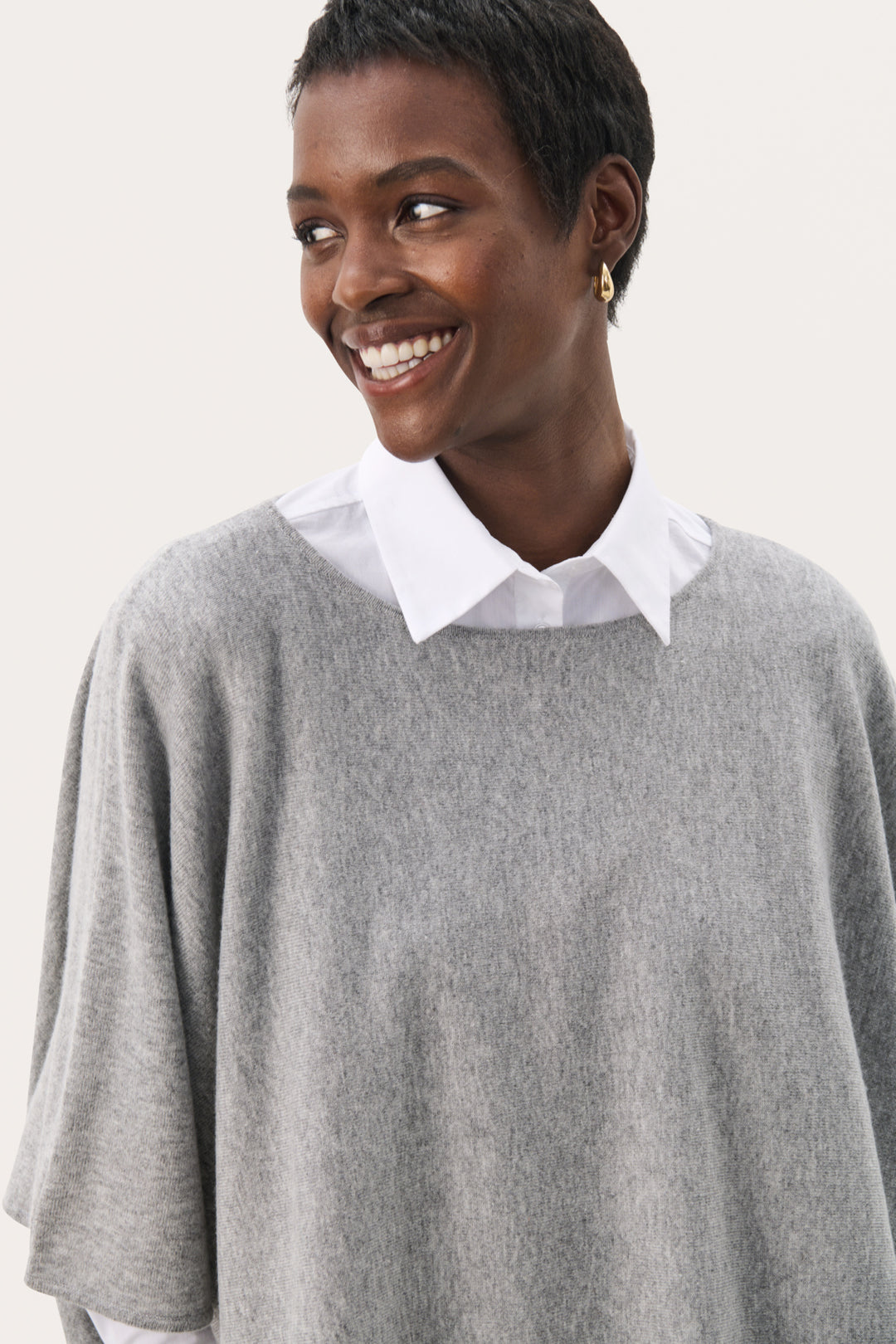 TILANNA PONCHO (MEDIUM GREY) - PART TWO