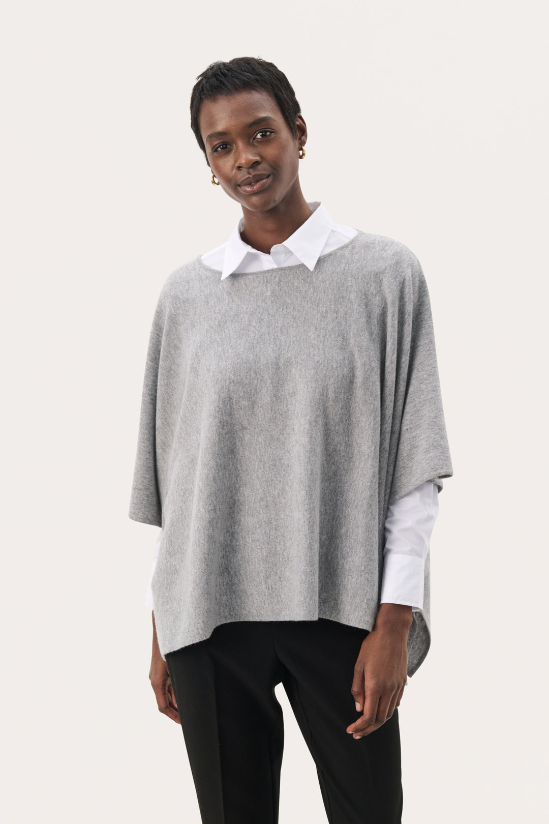 TILANNA PONCHO (MEDIUM GREY) - PART TWO