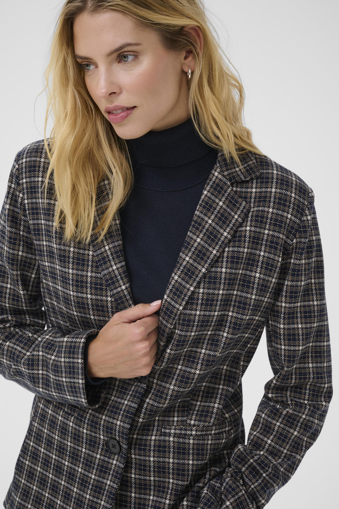 VINEKE BLAZER (DARK NAVY CHECK) - PART TWO