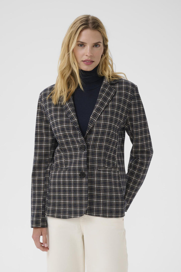 VINEKE BLAZER (DARK NAVY CHECK) - PART TWO
