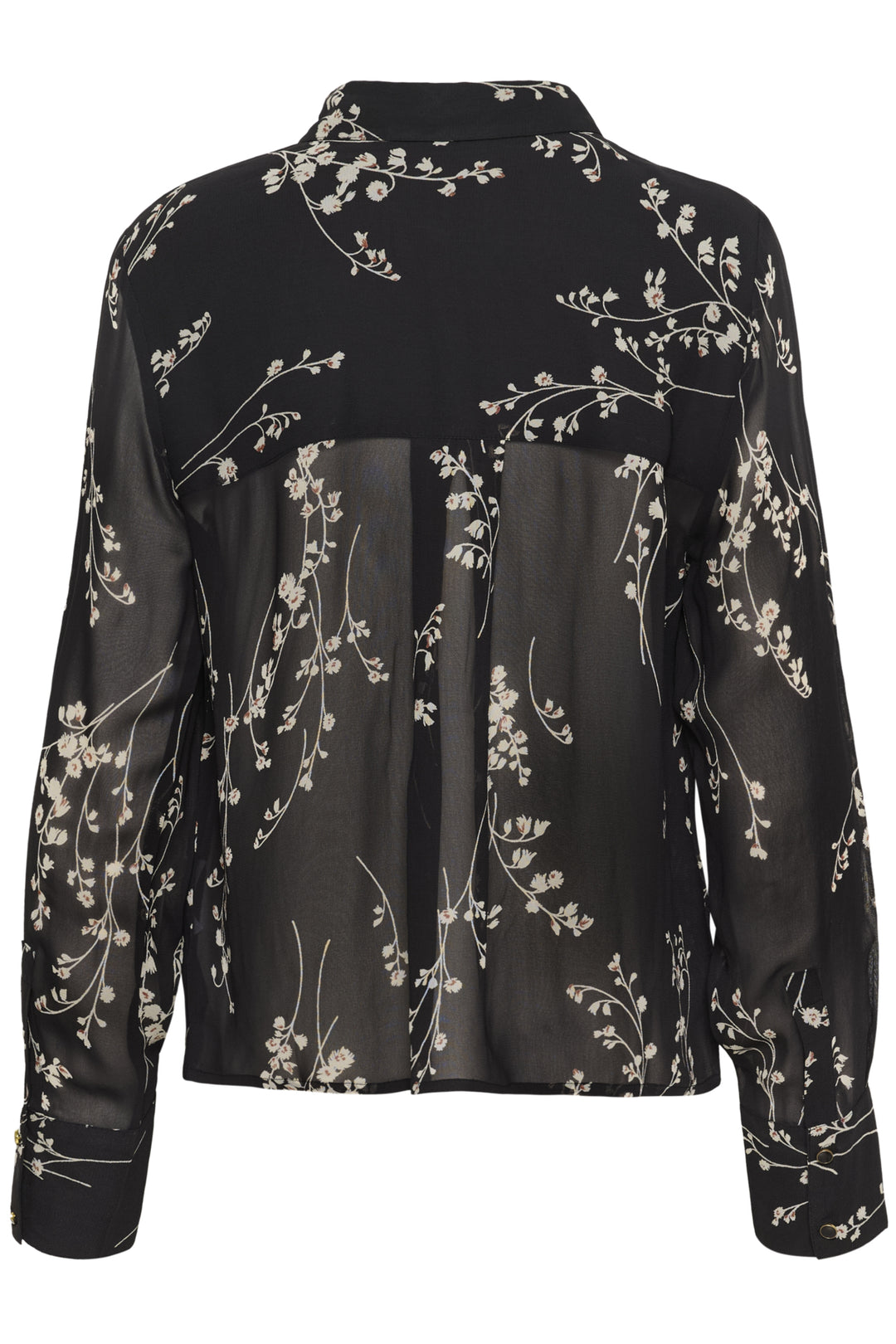 VANORA LEAF PRINT SHIRT (BLACK) - PART TWO
