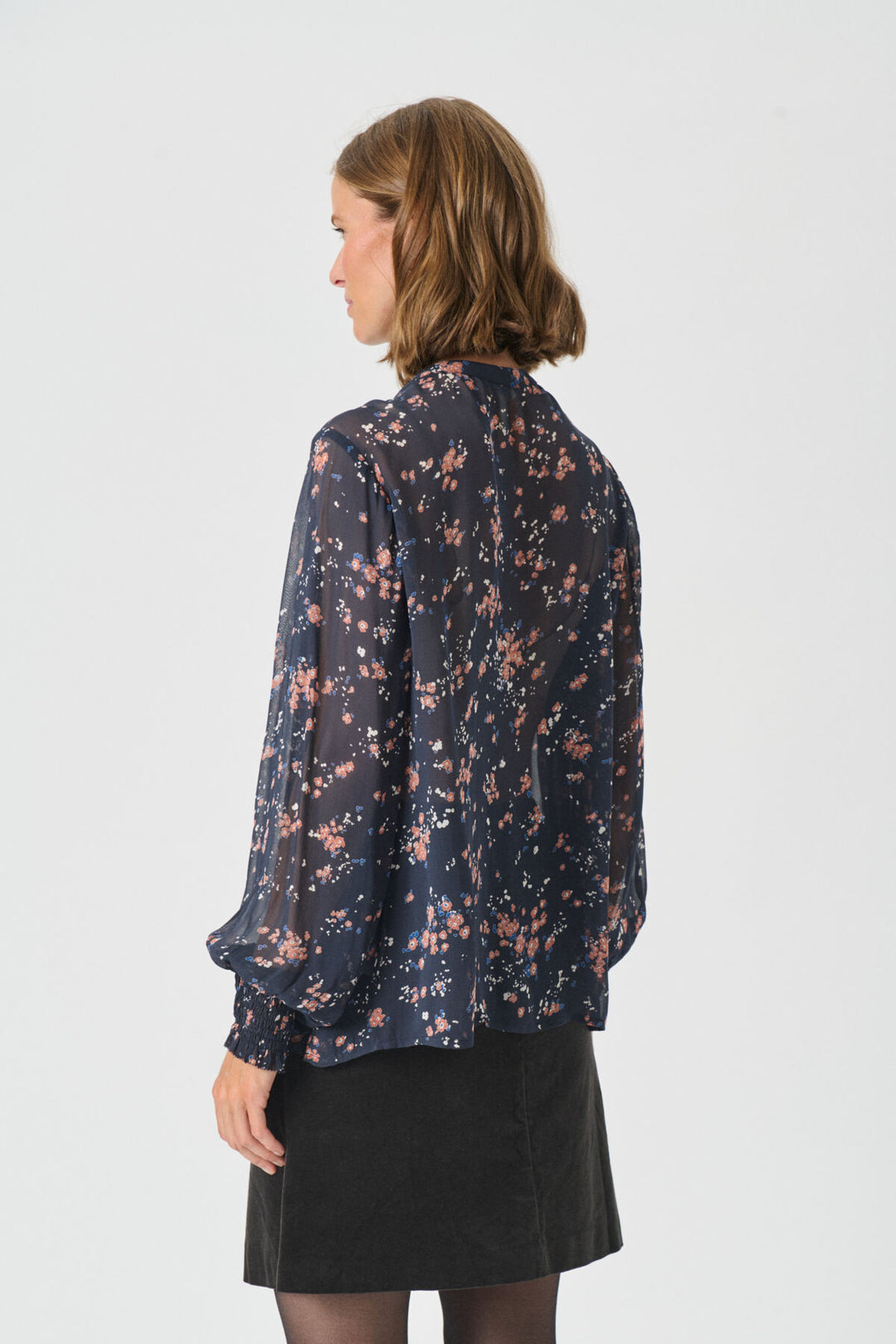 VARINKA BLOUSE (DARK NAVY MINI FLORAL) - PART TWO