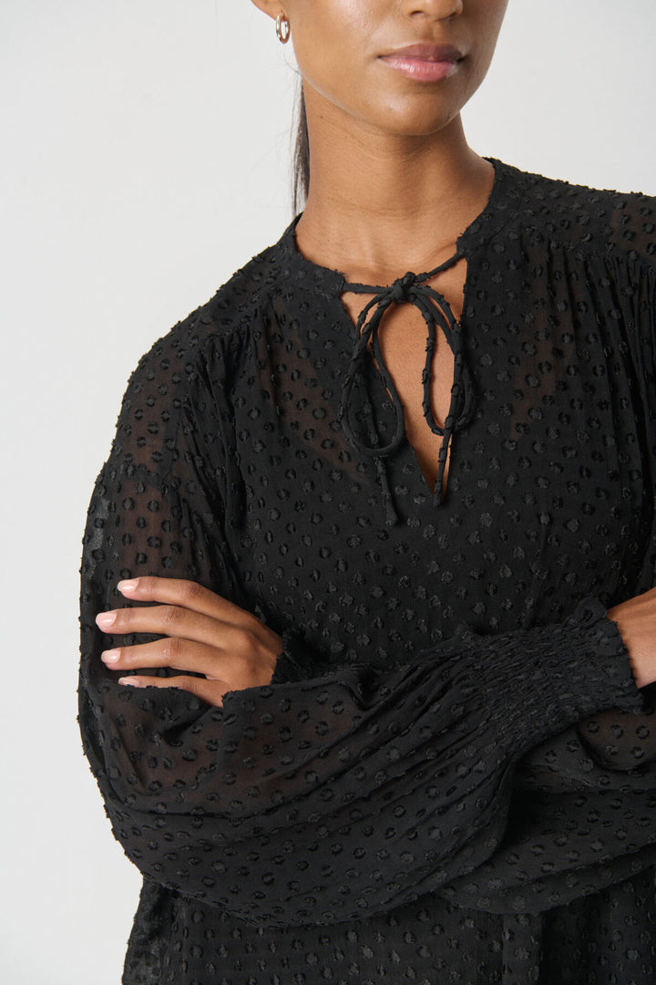ULLIS BLACK DOT BLOUSE - PART TWO