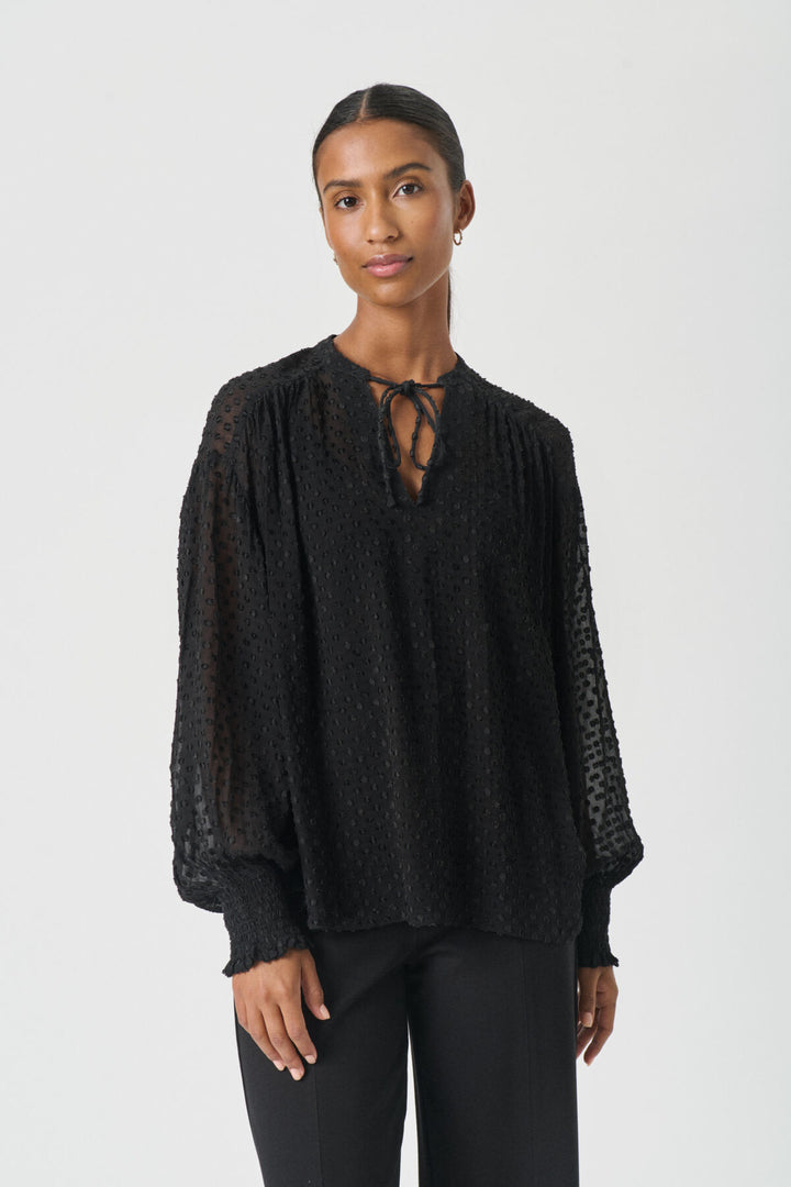 ULLIS BLACK DOT BLOUSE - PART TWO