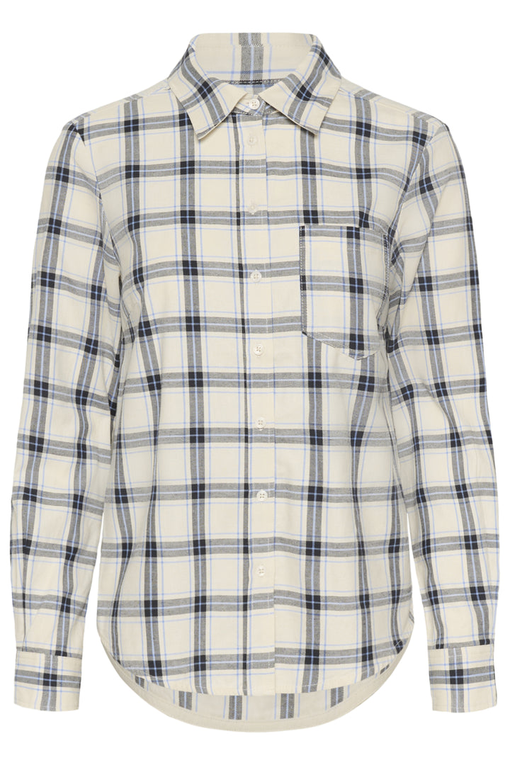 YANA COTTON SHIRT (BIG DARK NAVY CHECK) - PART TWO