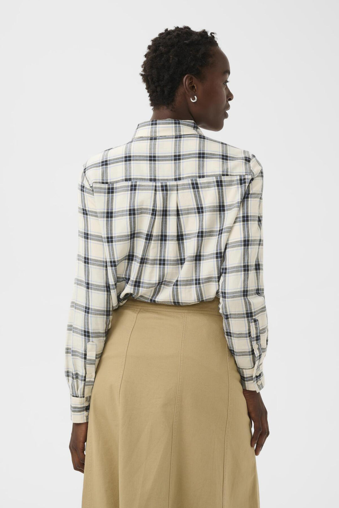 YANA COTTON SHIRT (BIG DARK NAVY CHECK) - PART TWO