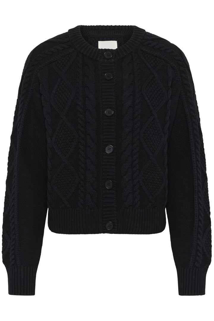ZAYRA CABLE KNIT CARDIGAN (DARK NAVY) - PART TWO