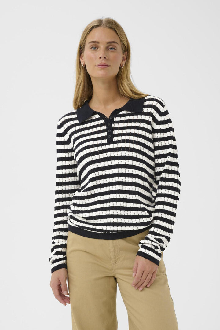 ZARIA STRIPED PULLOVER (DARK NAVY STRIPE) - PART TWO