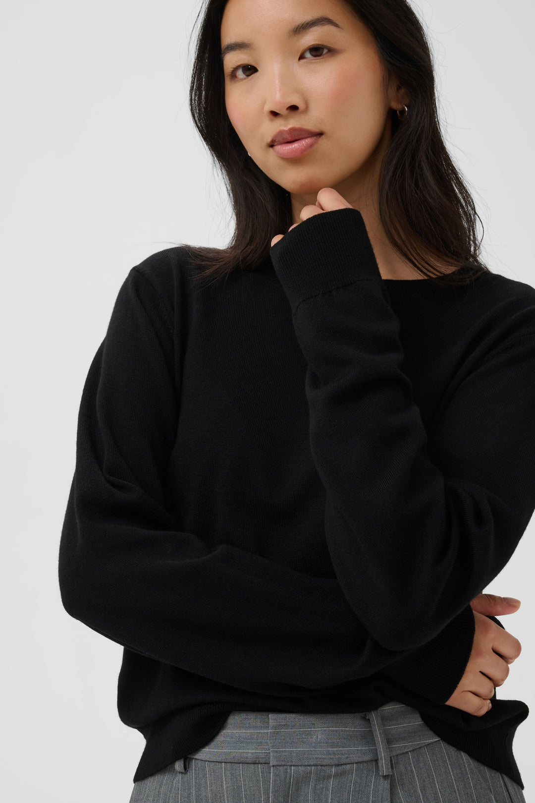 YONA WOOL CREW NECK PULLOVER (BLACK) - PART TWO
