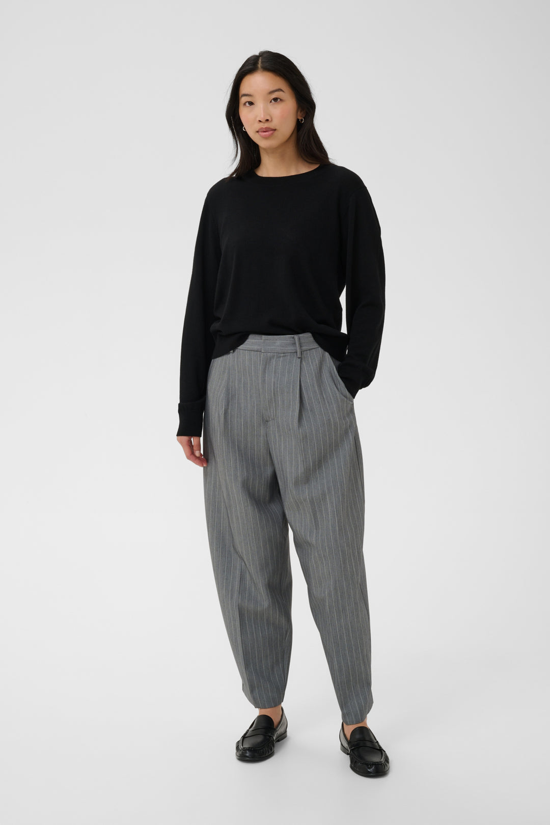 YONA WOOL CREW NECK PULLOVER (BLACK) - PART TWO