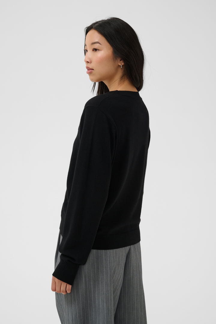 YONA WOOL CREW NECK PULLOVER (BLACK) - PART TWO