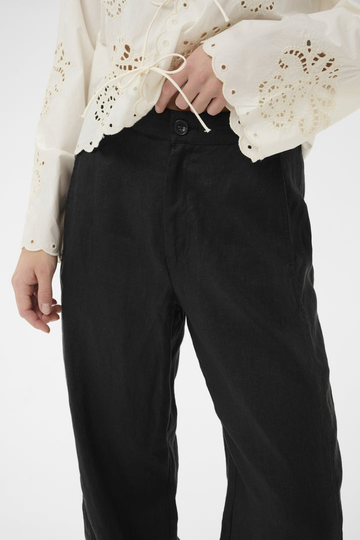 ATIMA LINEN PANTS (BLACK) - PART TWO