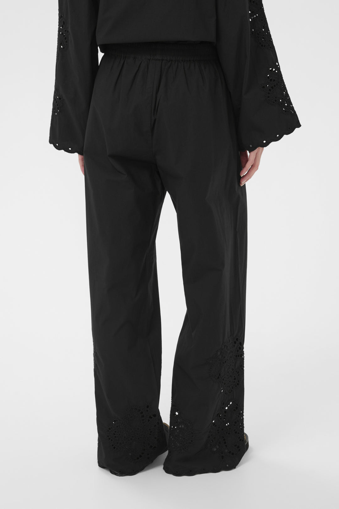 AGNETHE EYELET PANTS (BLACK) - PART TWO