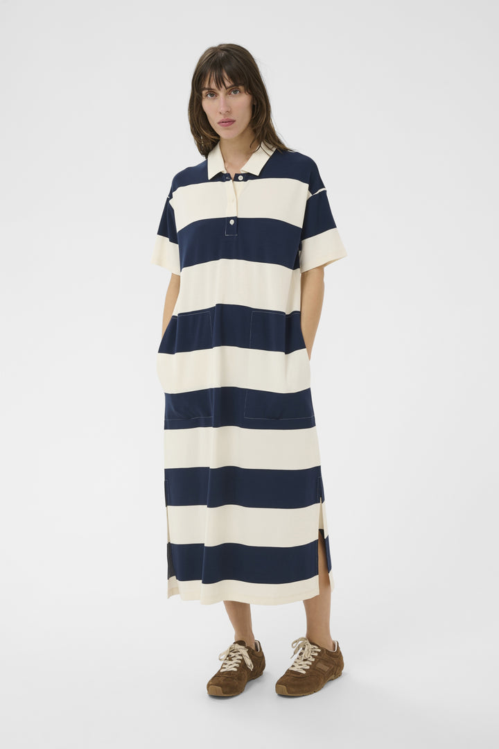 ALISE T-SHIRT DRESS (AFTER MIDNIGHT STRIPE) - PART TWO