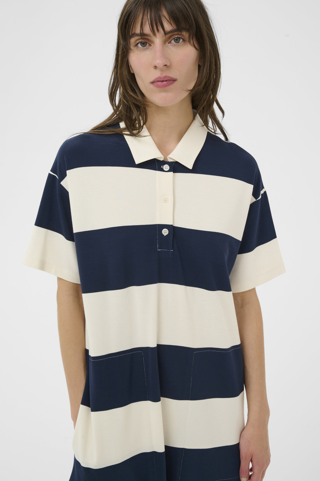 ALISE T-SHIRT DRESS (AFTER MIDNIGHT STRIPE) - PART TWO