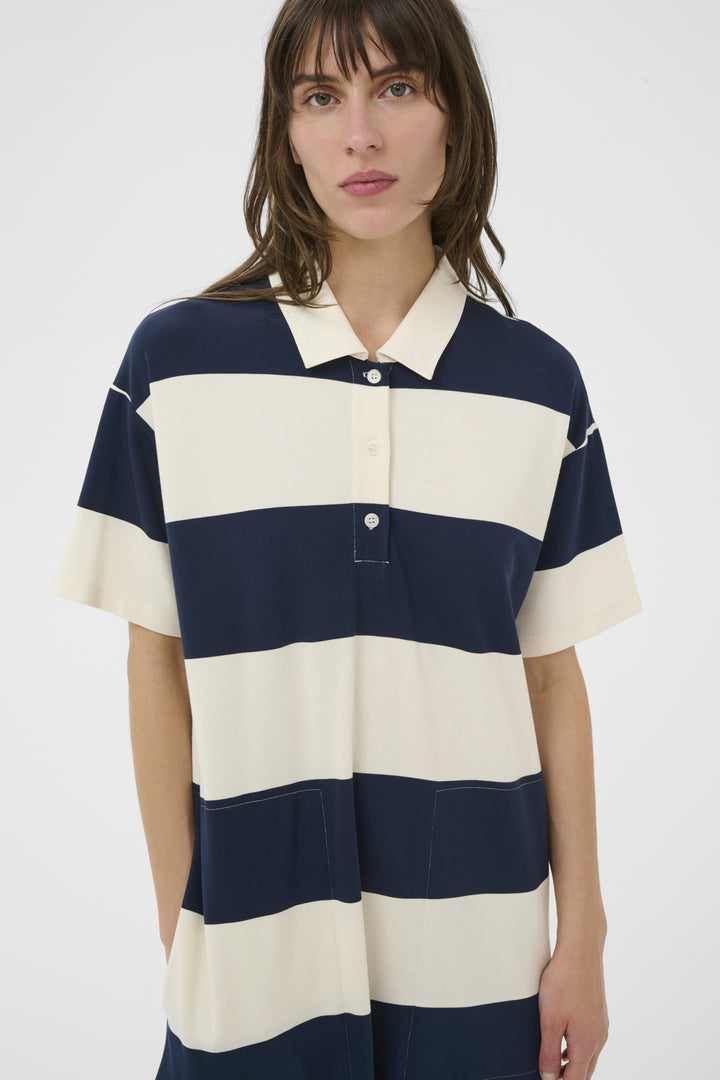 ALISE T-SHIRT DRESS (AFTER MIDNIGHT STRIPE) - PART TWO