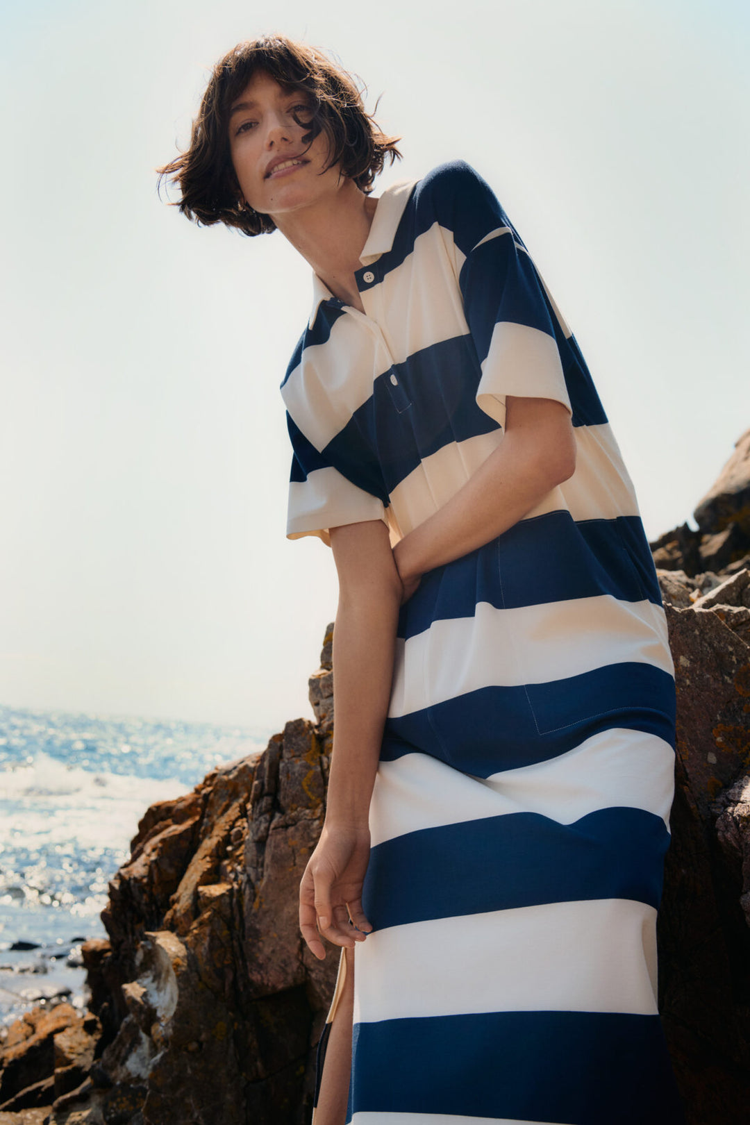 ALISE T-SHIRT DRESS (AFTER MIDNIGHT STRIPE) - PART TWO