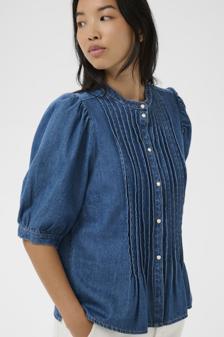 ALESIA SHIRT (MEDIUM BLUE DENIM) - PART TWO