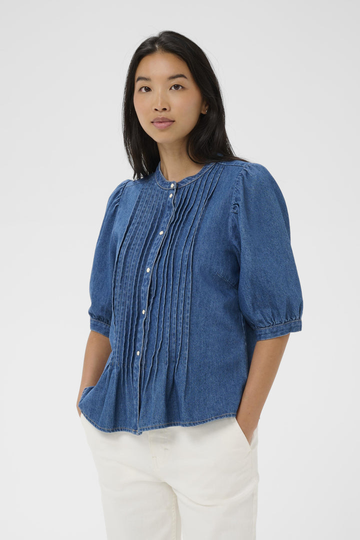 ALESIA SHIRT (MEDIUM BLUE DENIM) - PART TWO