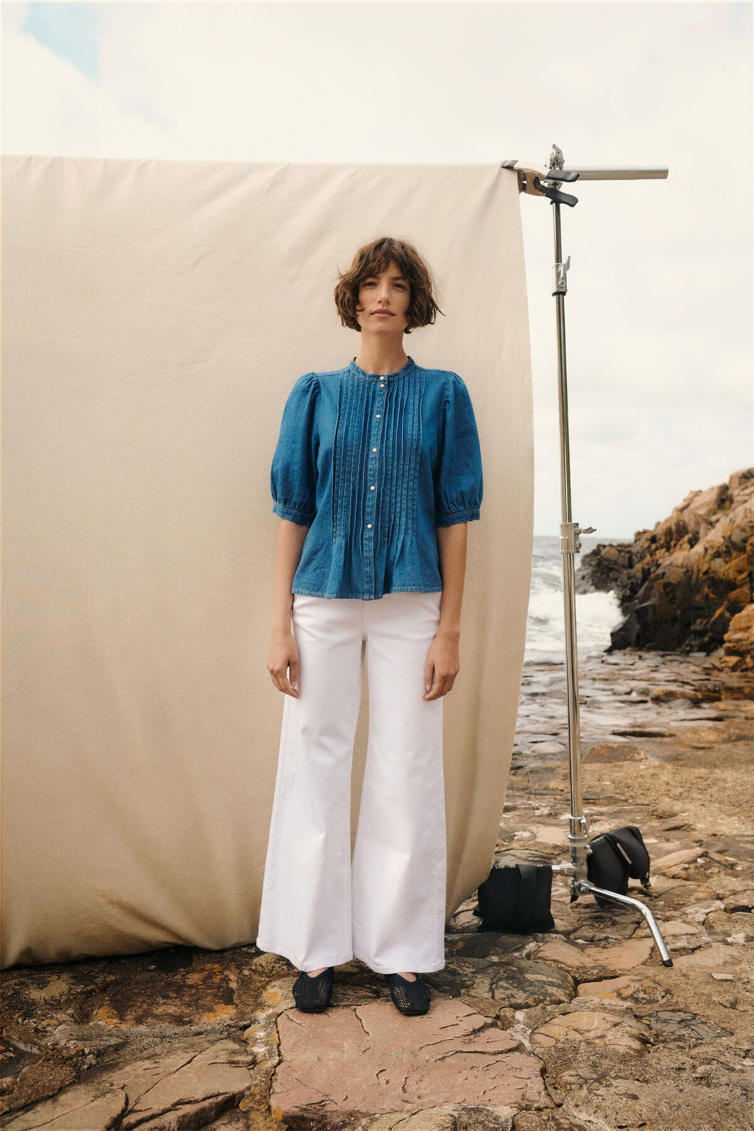 ALESIA SHIRT (MEDIUM BLUE DENIM) - PART TWO