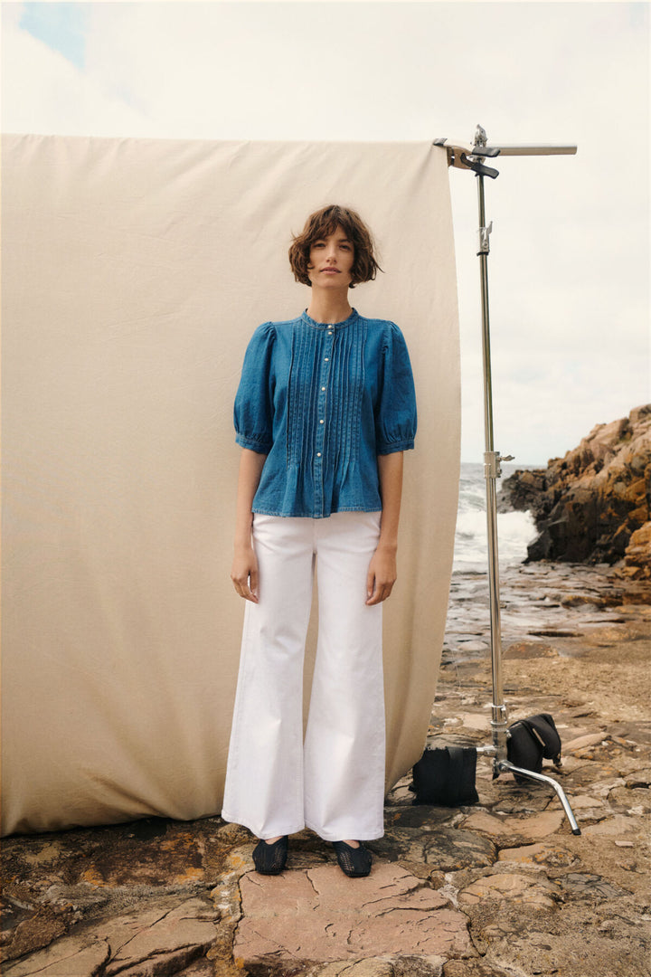 ALESIA SHIRT (MEDIUM BLUE DENIM) - PART TWO