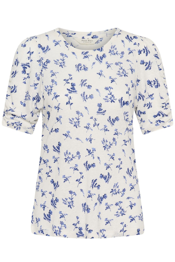 BRIZETTE T-SHIRTS (BLUE BOUQUET PRINT) - PART TWO