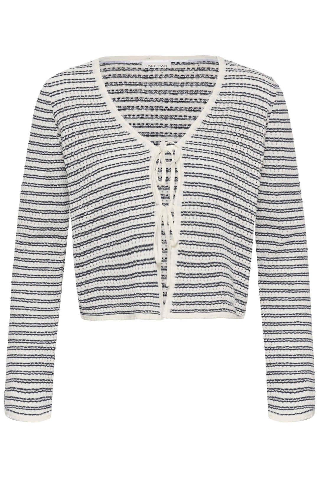 ROSEFINA OPEN KNIT CARDIGAN (AFTER MIDNIGHT STRIPE) - PART TWO
