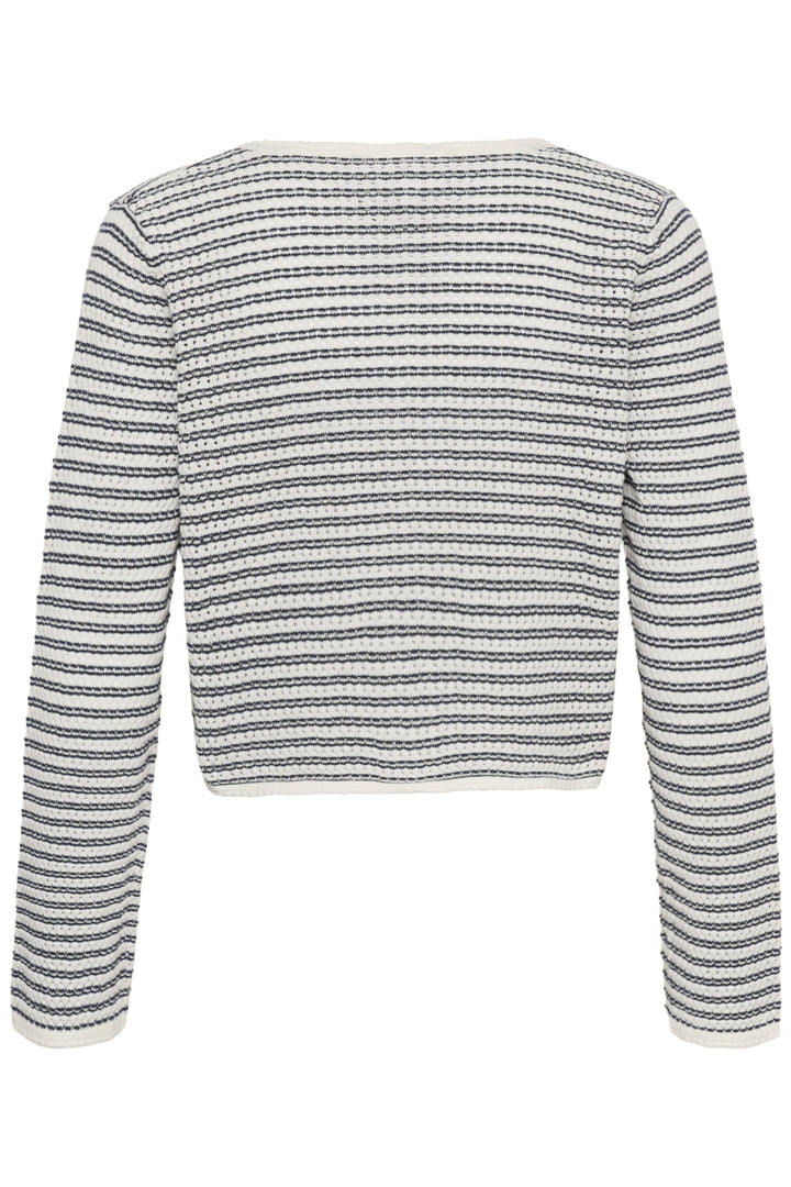 ROSEFINA OPEN KNIT CARDIGAN (AFTER MIDNIGHT STRIPE) - PART TWO