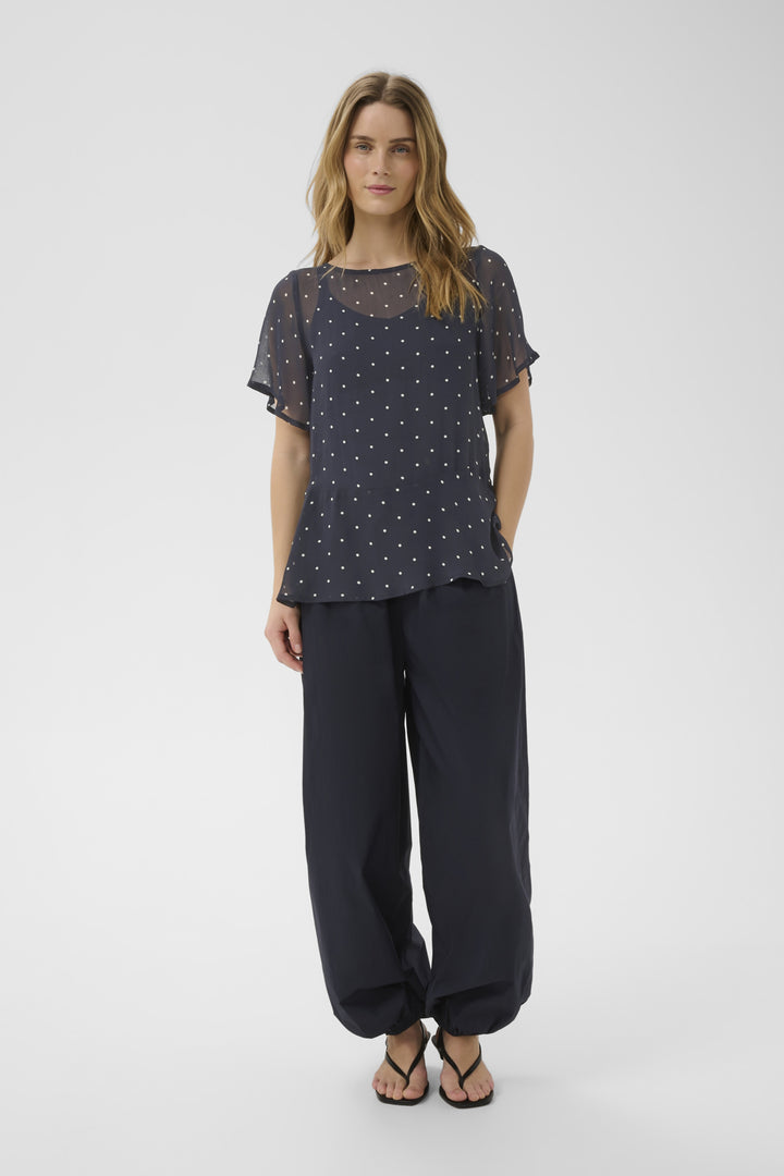 DUSINE BLOUSE (DARK NAVY DOT PRINT) - PART TWO