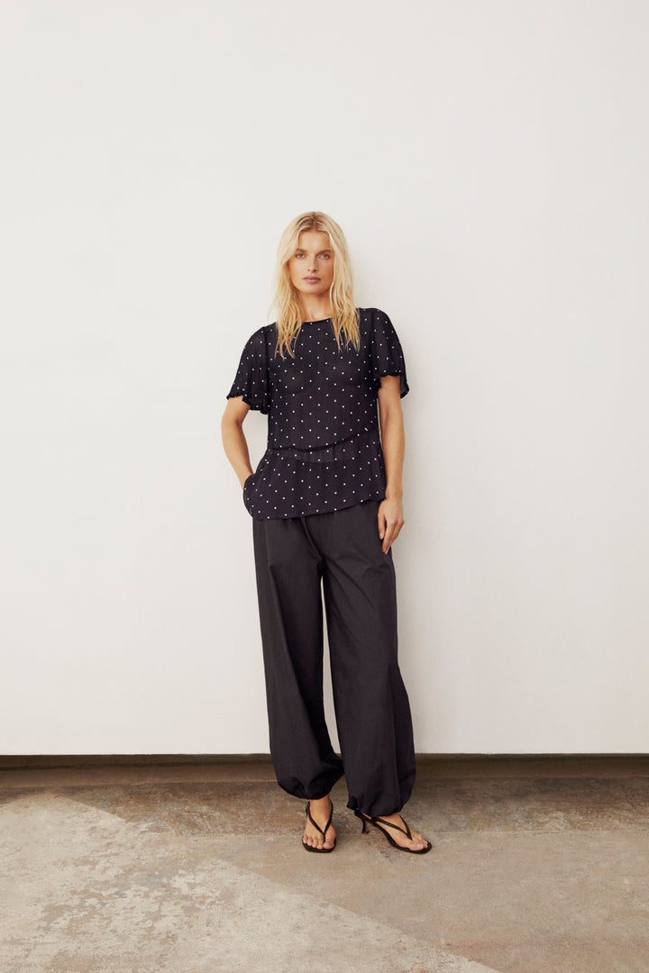 DUSINE BLOUSE (DARK NAVY DOT PRINT) - PART TWO