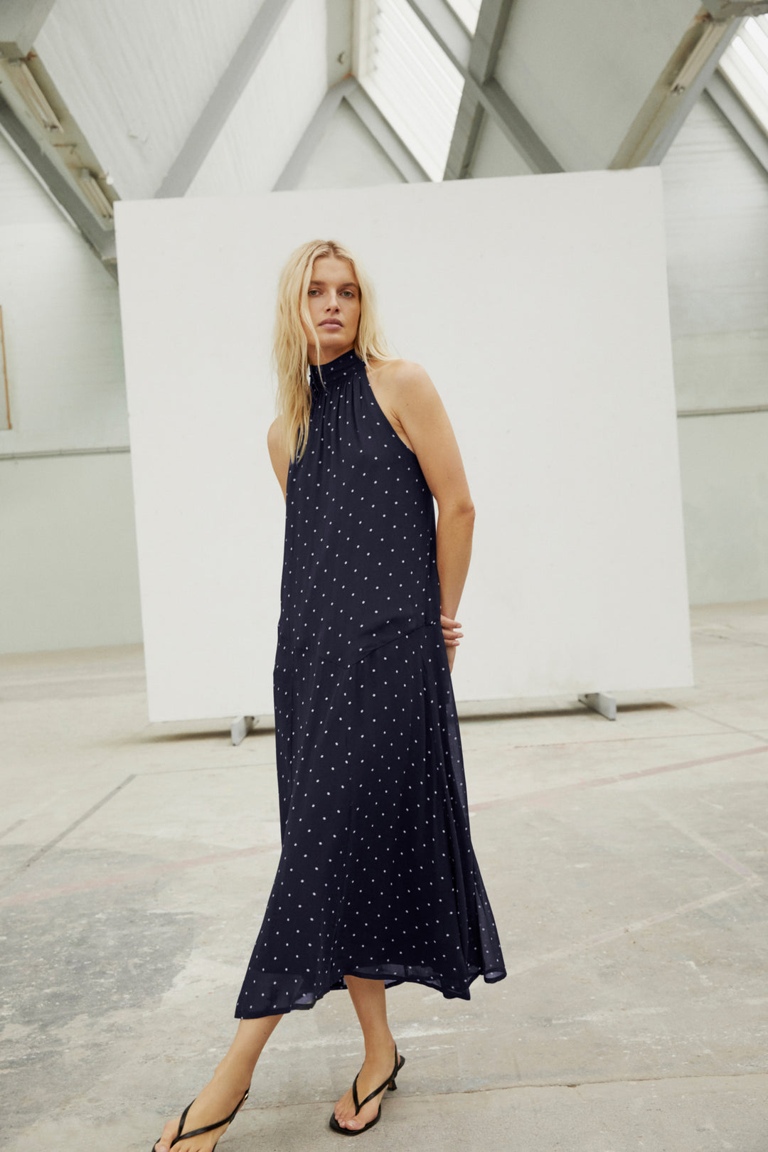 DORTHEMIE DRESS (DARK NAVY DOT PRINT) - PART TWO