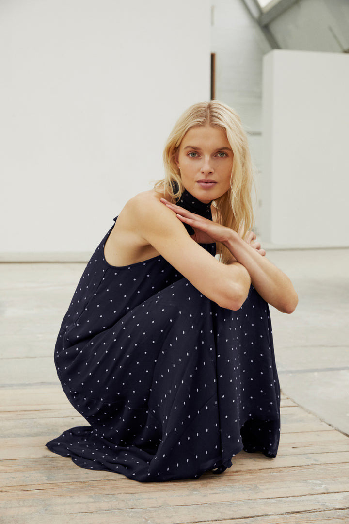 DORTHEMIE DRESS (DARK NAVY DOT PRINT) - PART TWO