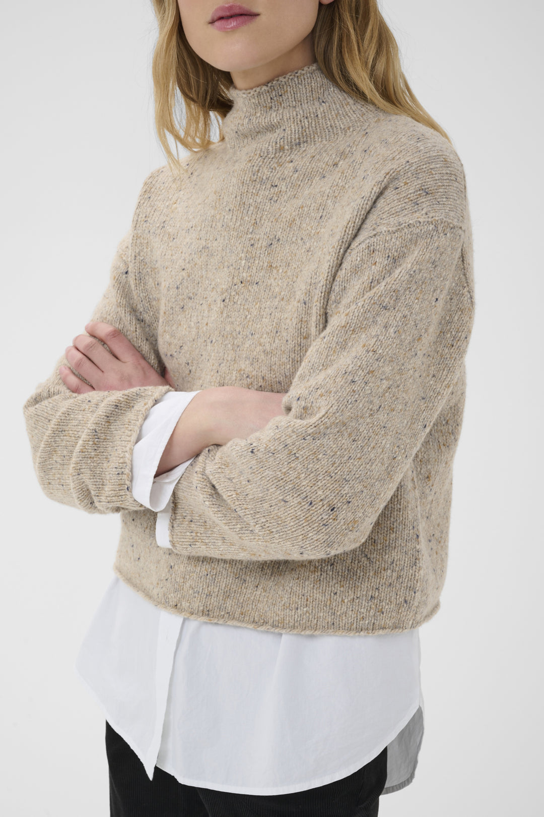 CHANELLY HIGH NECK PULLOVER SWEATER (NEUTRAL NEPSE) - PART TWO