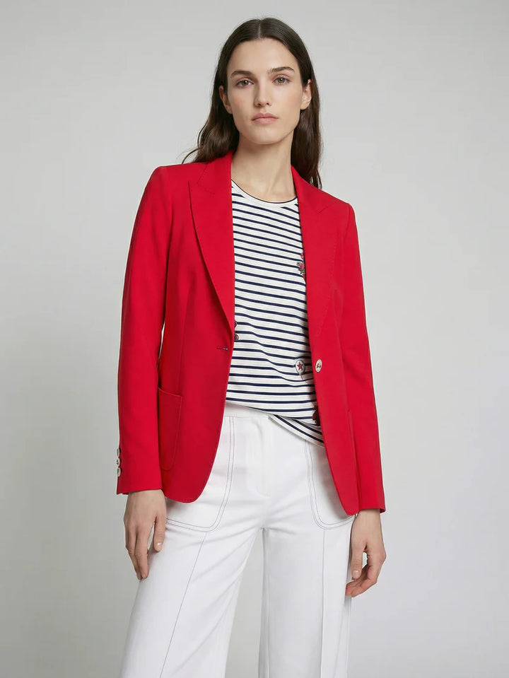 HILLARY CLASSIC LAPEL BLAZER (RED) - VILAGALLO