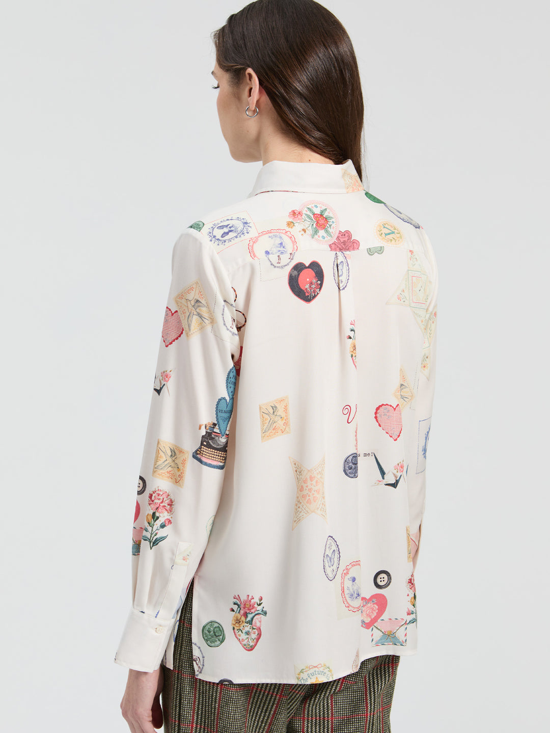 MARIELA MULTICOLOUR LOVE PRINT SHIRT - VILAGALLO