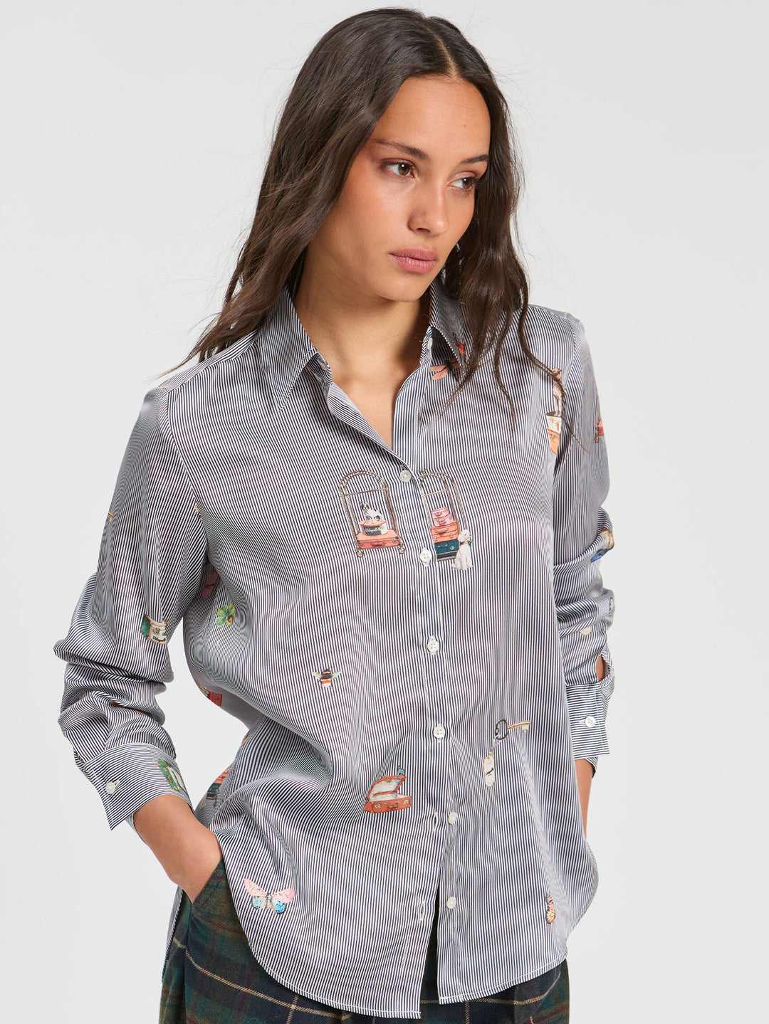 GABY PINSTRIPE SHIRT DOG HOTEL - VILAGALLO