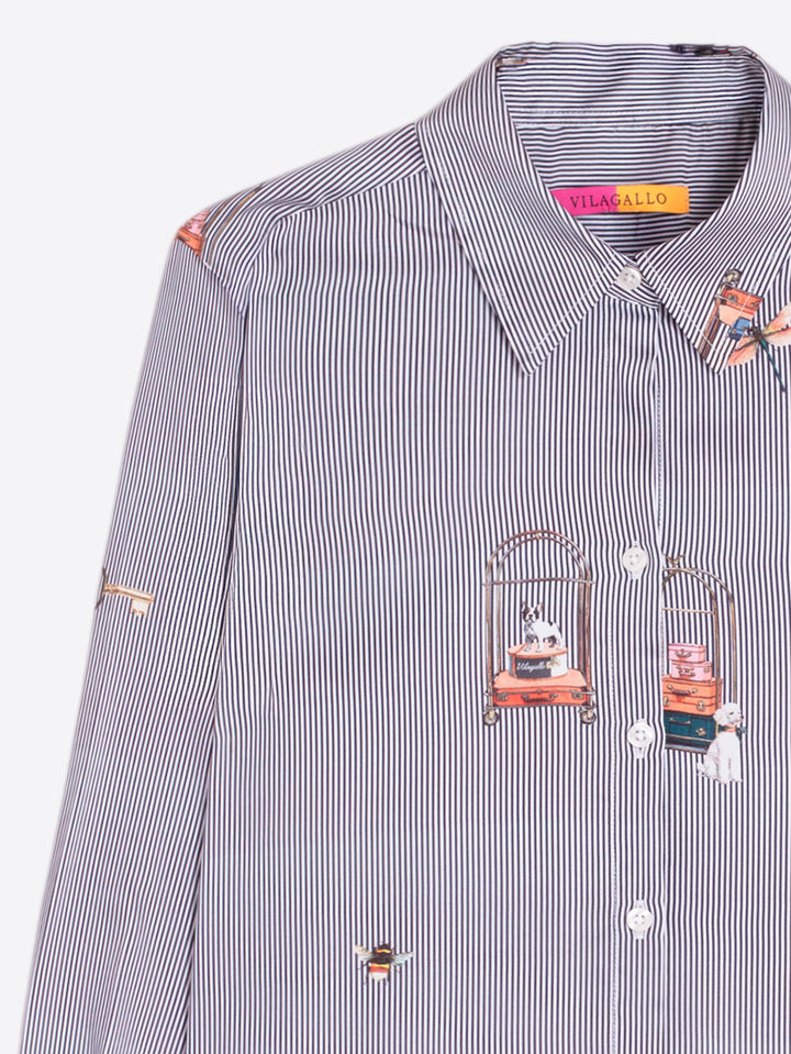GABY PINSTRIPE SHIRT DOG HOTEL - VILAGALLO