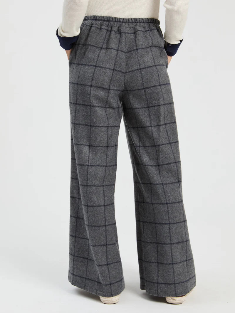 MAYA GREY CHECK TROUSER - VILAGALLO