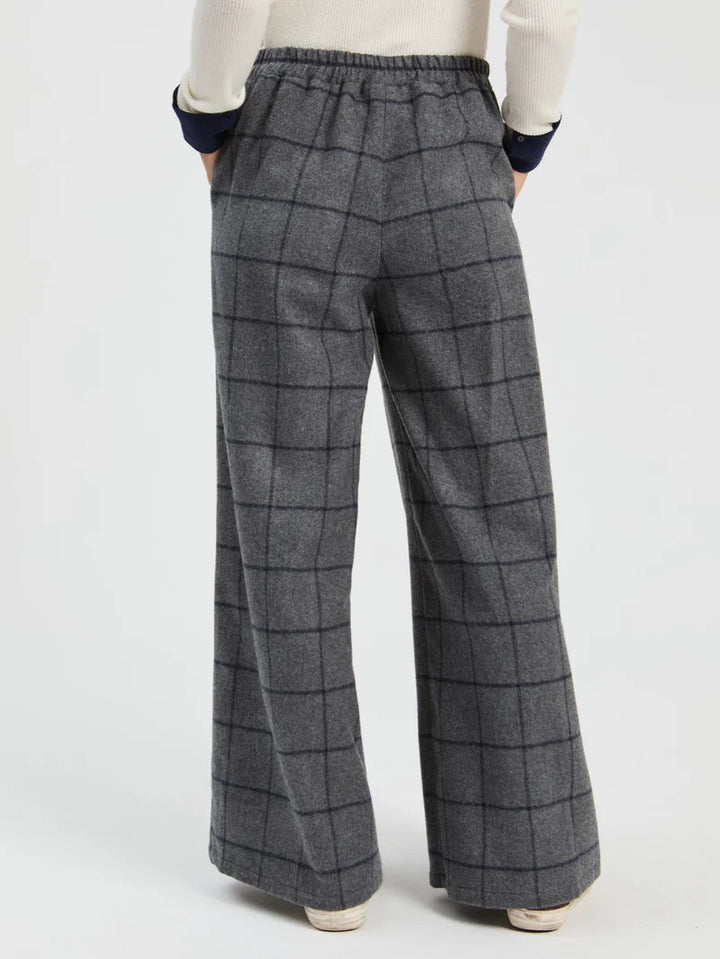 MAYA GREY CHECK TROUSER - VILAGALLO