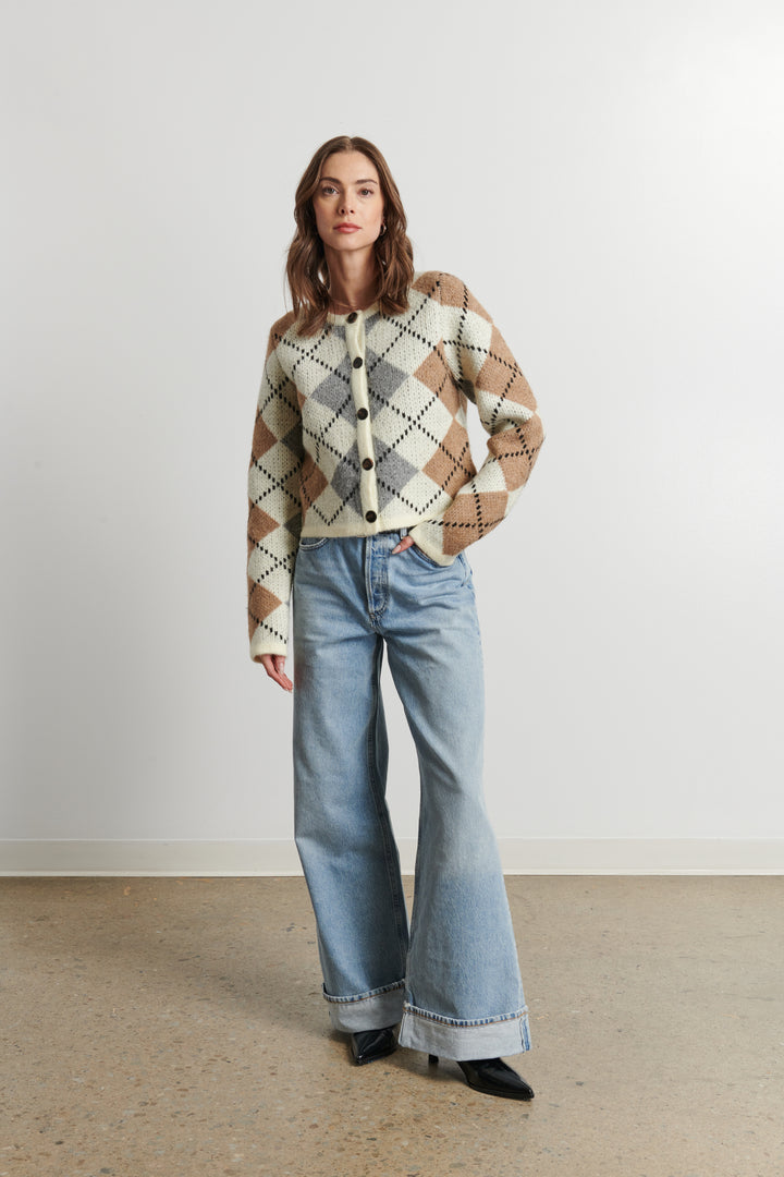 BELLE ARGYLE SWEATER - LINE