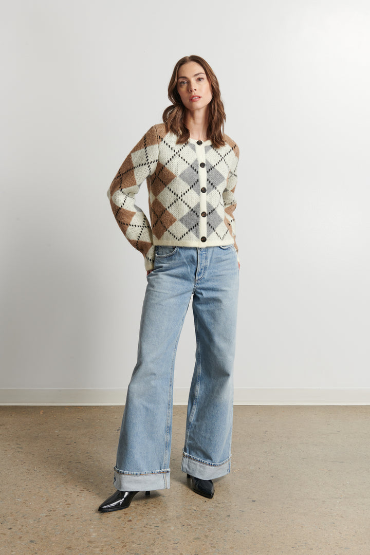 BELLE ARGYLE SWEATER - LINE