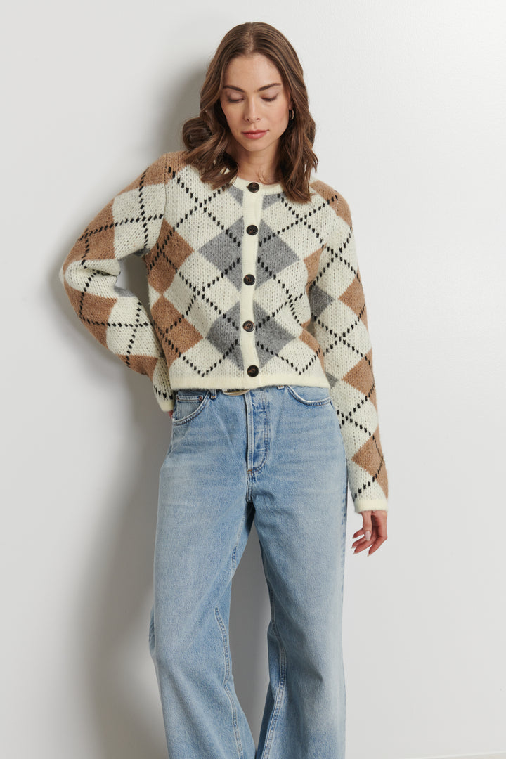 BELLE ARGYLE SWEATER - LINE